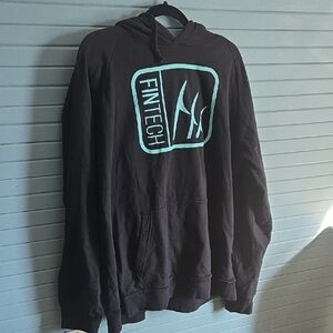 Fintech Black Hoodie for Men